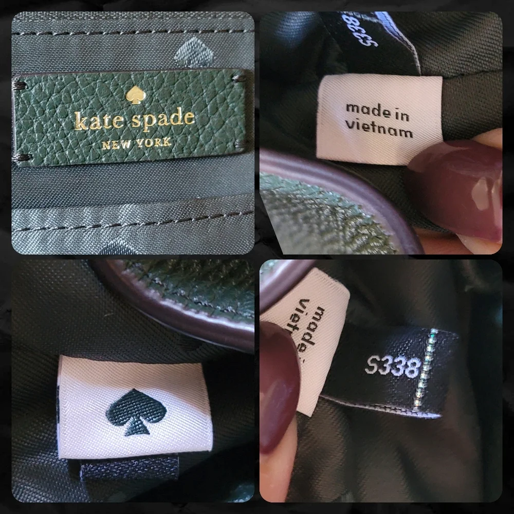 Kate Spade K4628 Leila Pebbled Leather Backpack Deep Evergreen Large Bag